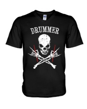Drummer V-Neck T-Shirt tile