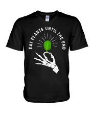 Eat plants until the end V-Neck T-Shirt thumbnail