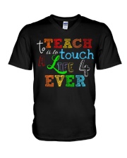To teach is to tough a life forever V-Neck T-Shirt thumbnail
