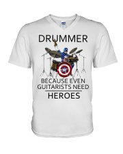 Drummer V-Neck T-Shirt thumbnail