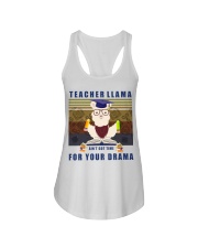 Teacher LLama Ladies Flowy Tank tile