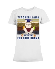 Teacher LLama Premium Fit Ladies Tee tile