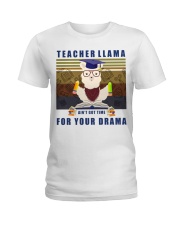 Teacher LLama Ladies T-Shirt tile