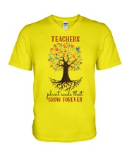 Teachers V-Neck T-Shirt tile