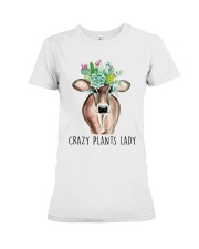 Crazy plants lady Premium Fit Ladies Tee tile