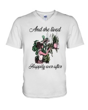 And she lived happily ever after V-Neck T-Shirt thumbnail