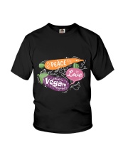 Peace Love Vegan Youth T-Shirt tile