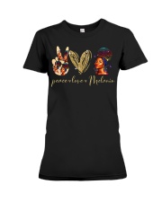 Peace love Melanin Premium Fit Ladies Tee tile