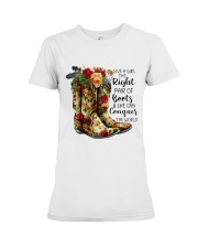 She can conquer the world Premium Fit Ladies Tee tile