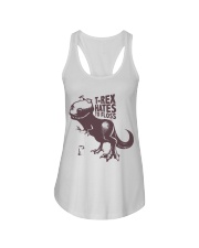 T rex hates to floss Ladies Flowy Tank thumbnail