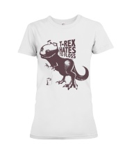 T rex hates to floss Premium Fit Ladies Tee thumbnail