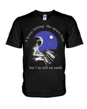I'm still on earth V-Neck T-Shirt tile