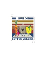 I run on coffee veggies Sticker tile