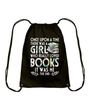 Book Lover Girl Drawstring Bag tile