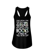 Book Lover Girl Ladies Flowy Tank tile