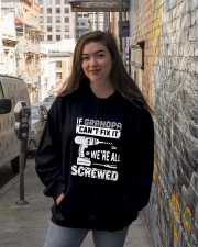 if Grandpa Can't Fix It Hooded Sweatshirt lifestyle-unisex-hoodie-front-1