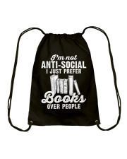I am not anti-social Drawstring Bag tile