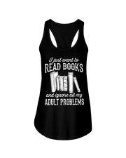 I just want to read books Ladies Flowy Tank tile