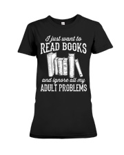 I just want to read books Premium Fit Ladies Tee tile