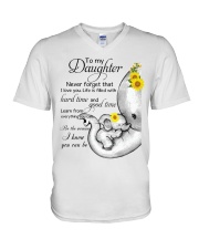 To My Daughter - I Love You V-Neck T-Shirt tile