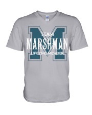 Team MARSHMAN - Lifetime Member V-Neck T-Shirt thumbnail