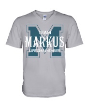 Team MARKUS - Lifetime Member V-Neck T-Shirt thumbnail