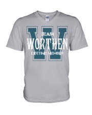 Team WORTHEN - Lifetime Member V-Neck T-Shirt thumbnail