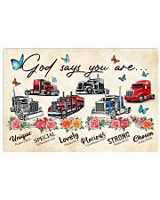 Trucker God says you are 36x24 Poster front