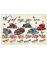 Trucker God says you are Horizontal Poster tile