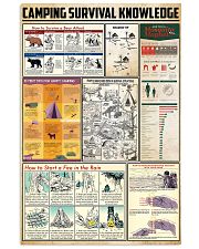 Camping Survival Knowledge 24x36 Poster front