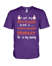 Hunter dad V-Neck T-Shirt thumbnail
