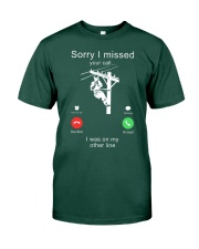 Lineman Sorry I Missed your call Premium Fit Mens Tee thumbnail