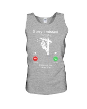 Lineman Sorry I Missed your call Unisex Tank thumbnail
