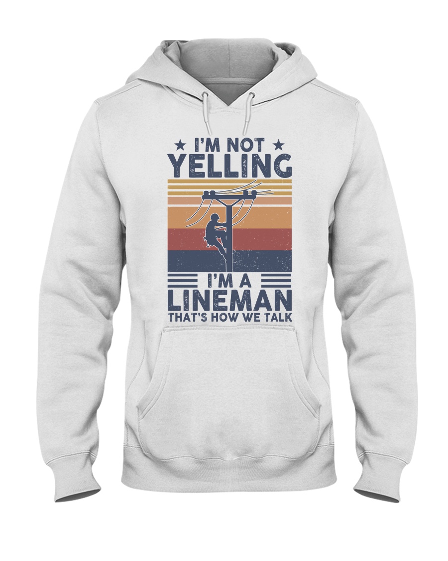 Lineman Yelling Hooded Sweatshirt