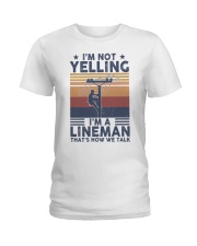 Lineman Yelling Ladies T-Shirt thumbnail