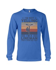 Lineman Yelling Long Sleeve Tee thumbnail
