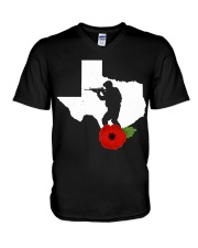 texas Veteran Day V-Neck T-Shirt thumbnail