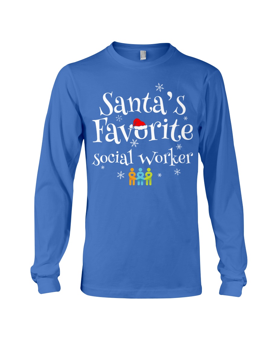 Santa's favorite Social worker Long Sleeve Tee