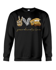 Bus Driver Peace Love Crewneck Sweatshirt thumbnail