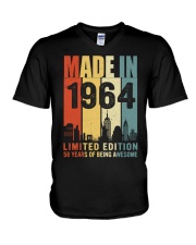 Made 1964 Awesome Limited V-Neck T-Shirt tile
