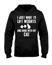 i just want life weight and hang with my cat Hooded Sweatshirt thumbnail