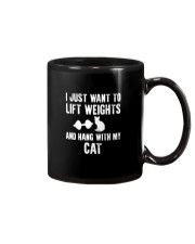 i just want life weight and hang with my cat Mug thumbnail