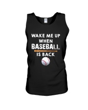 Wake Me Up When Baseball Unisex Tank thumbnail