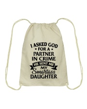 Partner In Crime Daughter Drawstring Bag thumbnail