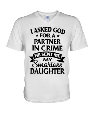 Partner In Crime Daughter V-Neck T-Shirt thumbnail