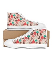 Poodle Shoes Men's High Top White Shoes thumbnail