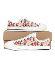 Poodle Shoes Women's Low Top White Shoes inside-left-outside-left