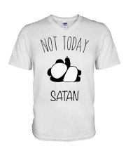 Not Today Satan V-Neck T-Shirt thumbnail
