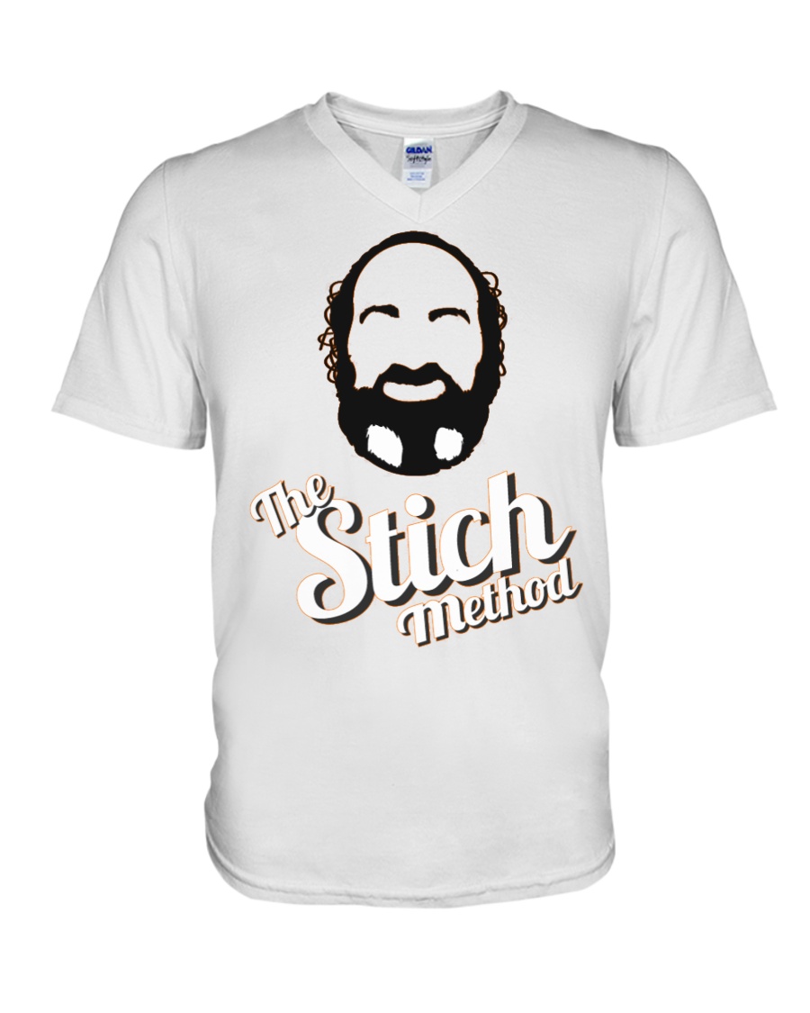 StichFace and Logo Merch V-Neck T-Shirt